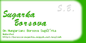 sugarka borsova business card